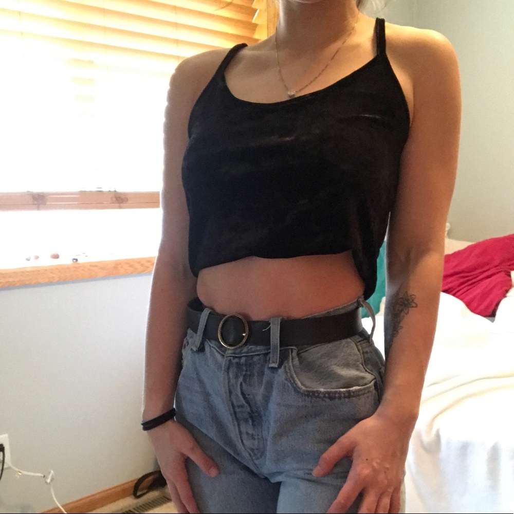 Velvet black tank